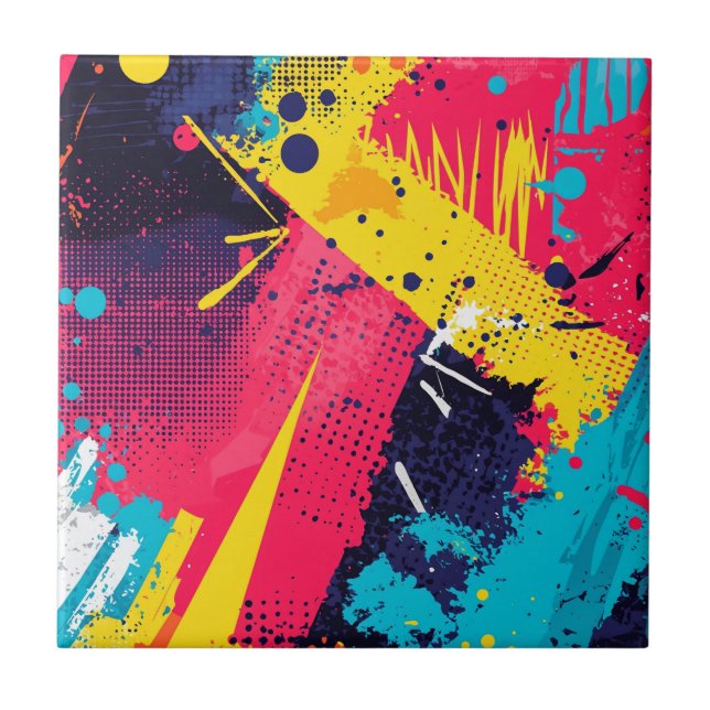 Apresentação de cor abstrato no estilo de quadrinh (Frente)