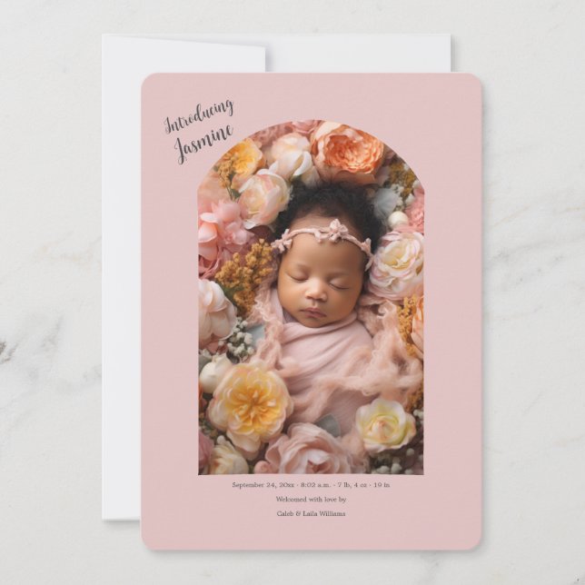 Apresentação do Anúncio de Nascimento da Foto de M (Frente)