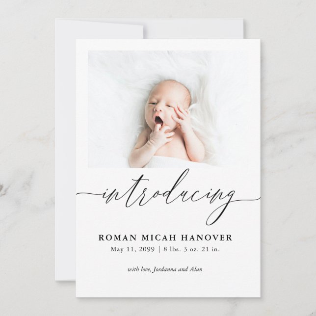 Apresentação do anúncio de nascimento de três foto (Frente)