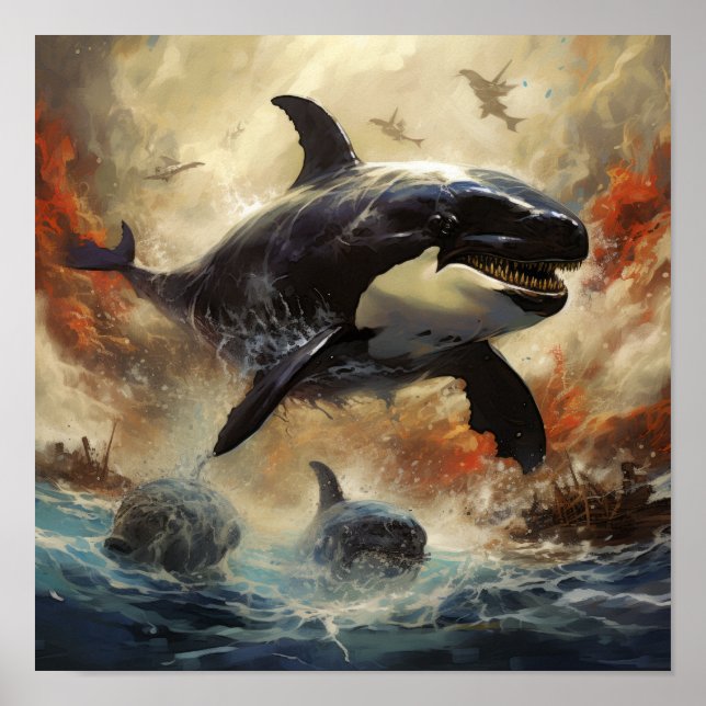 Apresentação épica: Orca vs Godzilla Poster - Libe (Frente)