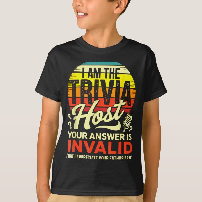 Apresentador de Trivia de Camisa Engraçada Apresen (Frente)