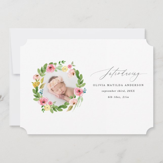 Apresentando o anúncio de nascimento de foto de co (Frente)