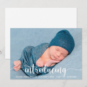 Apresentando o bebê - Cartão com fotos de lança