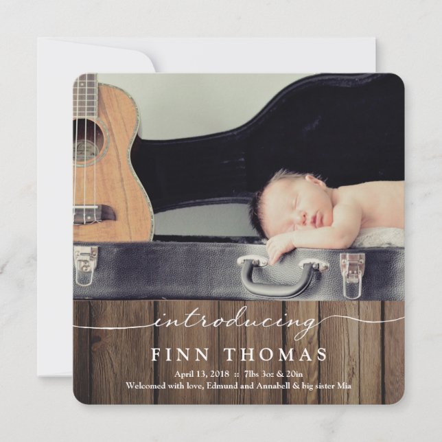 Apresentando o recém-nascido | Anúncio do bebê (Frente)