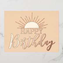 Apricot Happy Birthday Sunshine Rosa Dourado