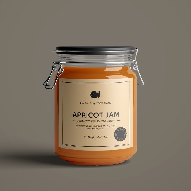 Apricot Jam Label Packaging Design (Criador carregado)