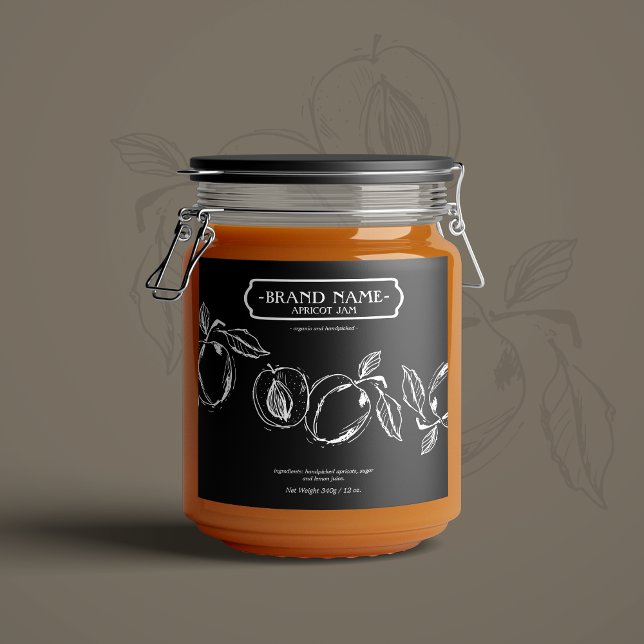 Apricot Jam Label Packaging Design (Criador carregado)