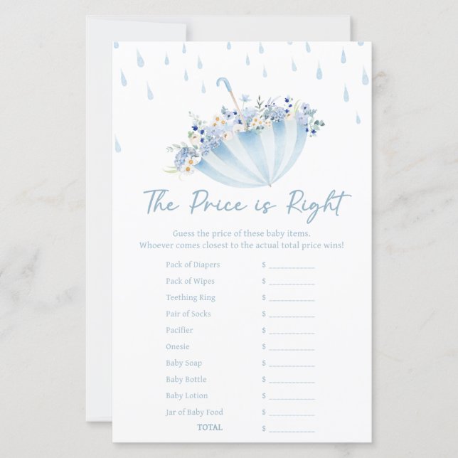 April Bring May Flowers Shower Price is Right Game (Frente)