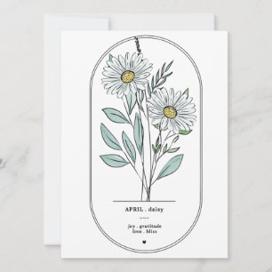 April Daisy Birth Flower Impressão