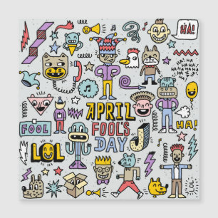 April Fools: Conjunto Colorido de Dótulos.