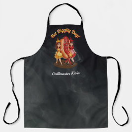 Apron All-Over-Impressão com Vintage Animated Hot 