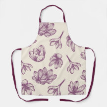 Apron - Borgonha Floral