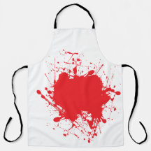 Apron Branco Red Splatter Halloween