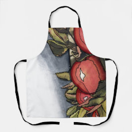 Apron com Imagem Gráfica Apple Watercolor