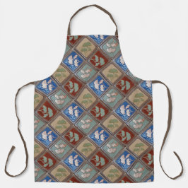 Apron com impressão de folha Gingko