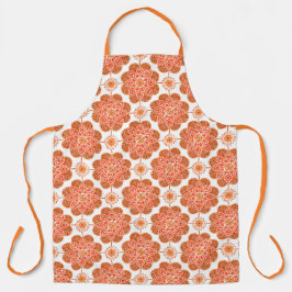 Apron com Medalhões de Vermelho e Laranja