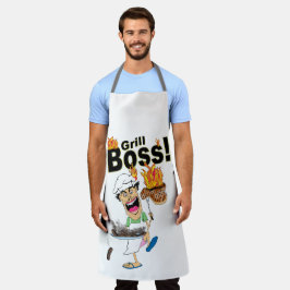 Apron de CHURRASCO Engraçado "Grill Boss"