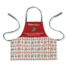 Apron de Cupcakes de natal bonitos personalizados