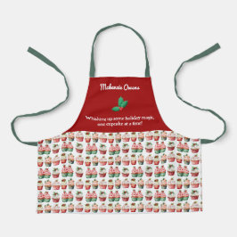 Apron de Cupcakes de natal bonitos personalizados