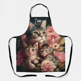 Apron de Gato Feminino em Fogueira para Dia de as