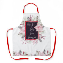 Apron de Impressão All-Over Menu Holiday