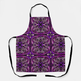 Apron de Impressão All-Over-Over Púrpura e Azul Pa