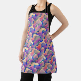 Apron de Padrão de Cores de Água Multicoloridas