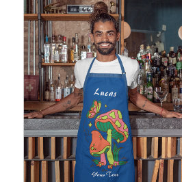 Apron do Cogumelo de Texto Personalizado