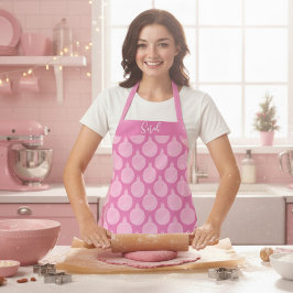 Apron Feriado das Bolas de Natal Rosa