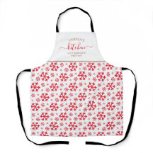 Apron Feriado de Caligrafia Vermelha