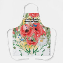 Apron Flor feminino com citação Monet