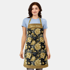 Apron Floral Dourado Personalizado bonito