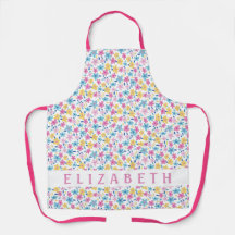 Apron Floral Minúsculo e Brilhante Personalizado