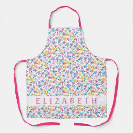 Apron Floral Minúsculo e Brilhante Personalizado