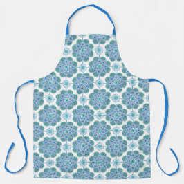 Apron impressão azul e verde