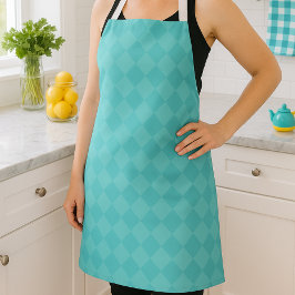 Apron Impressão com Verificação de Teal