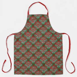 Apron, Impressão verde e vermelho natalino