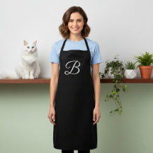 Apron Longo Negro Monograma