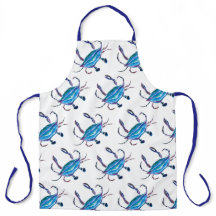 Apron Personalizado com Design de Caranguejo Azul 
