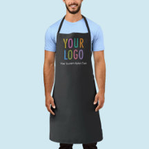 Apron personalizado da empresa cinza com logotipo 