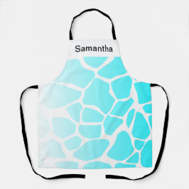 Apron Personalizado de Gradação Azul de Impressão