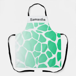 Apron Personalizado de Gradação Verde de Impressão