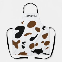 Apron Personalizado de Impressão preto de Vaca em