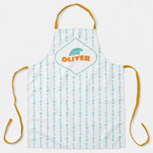 Apron Personalizado de Padrão de Seta Azul do Boho