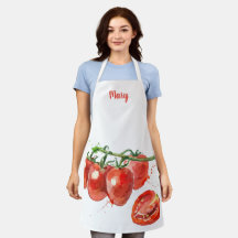 Apron Personalizável De Tomato De Aquarela