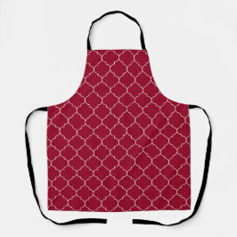 Apron Red Quatrafoil Moderno do Século médio