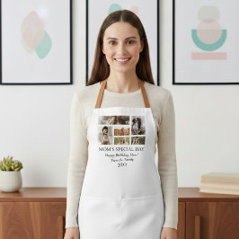 Aprons Birthday Photo Collage, Modern Mother Gift 