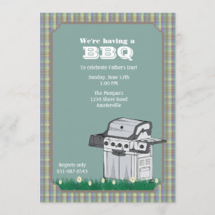 Apronte para grelhar o convite