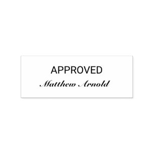 Aprovado por Nome Carimbo de Borracha de Madeira P