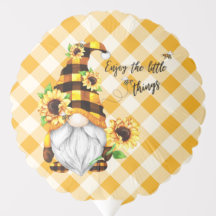 Aproveite as Pequenas Coisas Gnomo Girassol